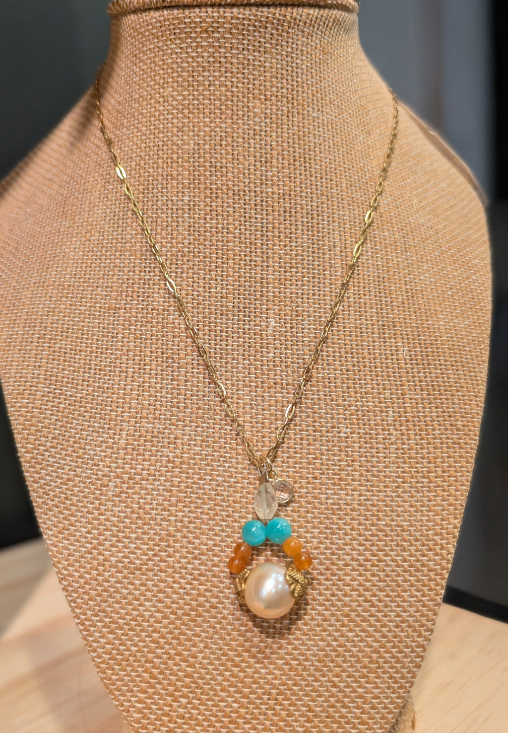 Gold Vermeil Pearl Necklace