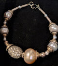 Sapphire Pave, Fresh Water Pearl Sterling Silver Bracelet