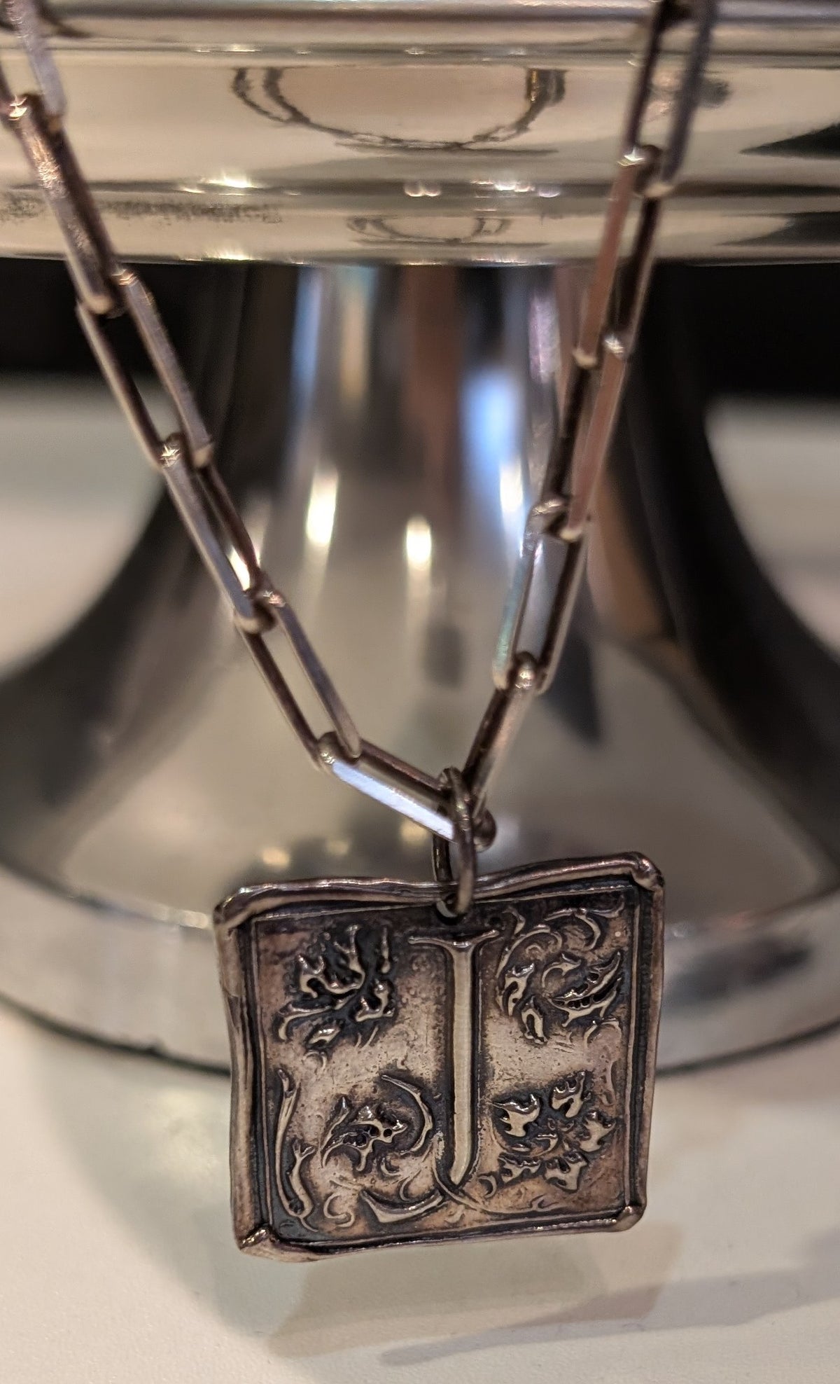 Sterling Silver "J" Necklace