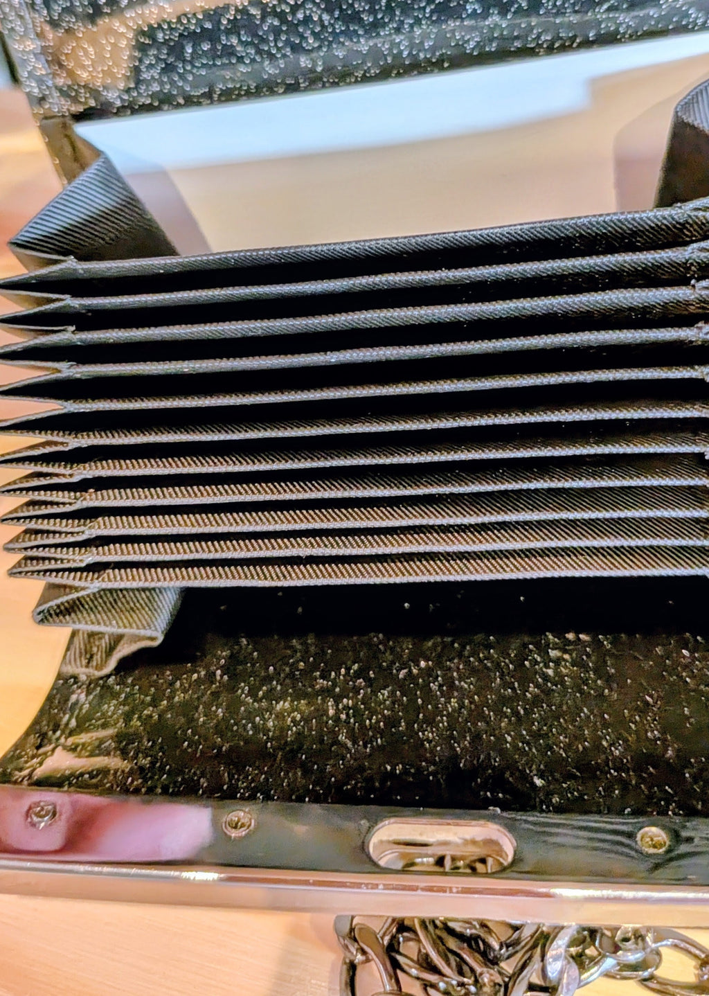 Faux snake accordion wallet